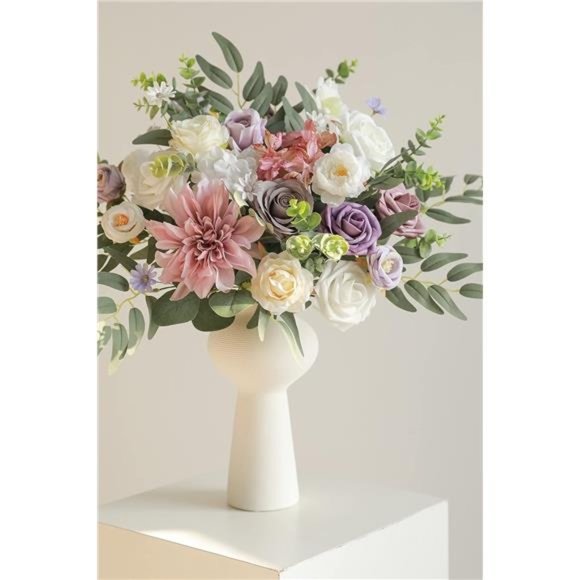 Artificial Flowers Combo Box Set Faux Flowers Bulk Flower Leaf with Stems DIY - Picture 5 of 6